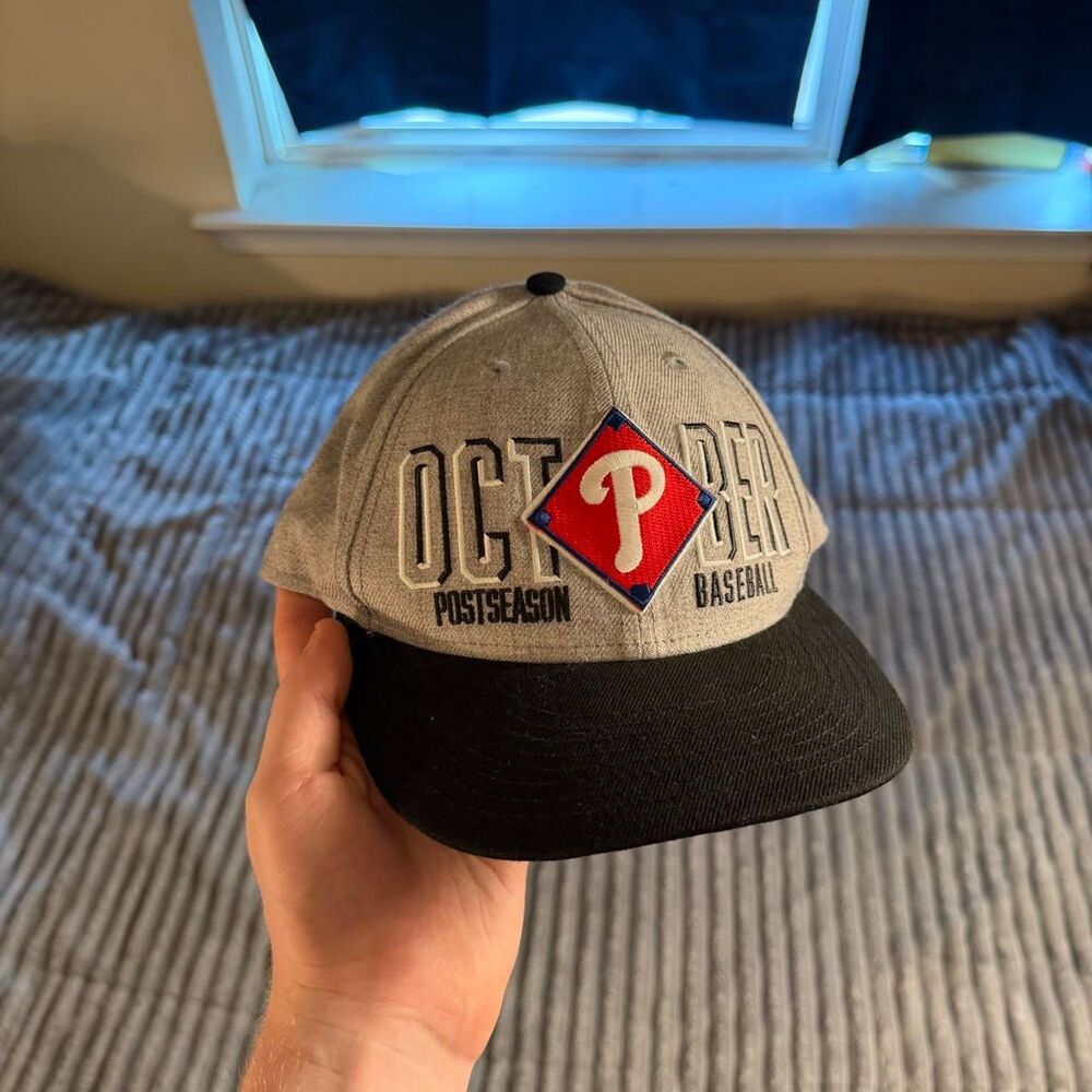 MLB Philadelphia Phillies Red October gray baseball cap SnapBack Mens Embroidere
